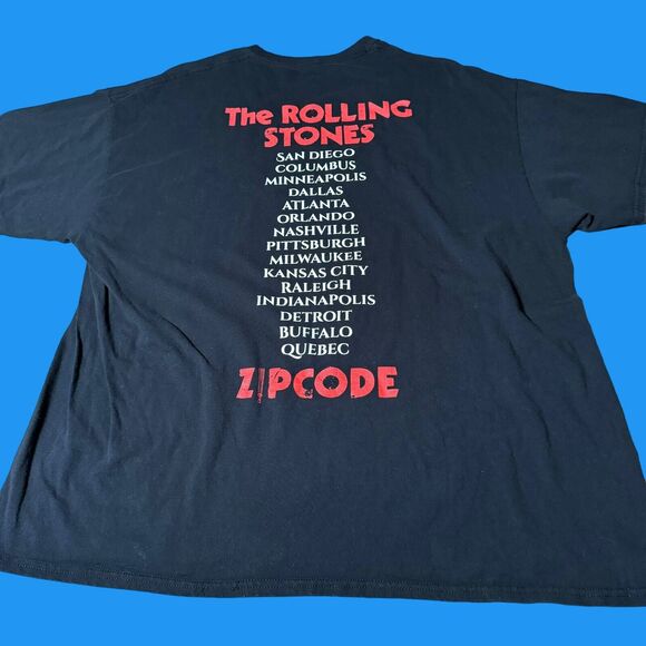 The Rolling Stones Band ‘Zip Code’ Concert Tour Shirt 2XL Lips Tongue Jagger - Picture 9 of 12